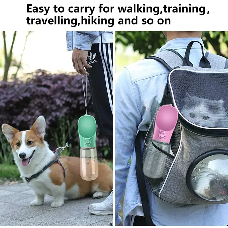 Portable Dog Water Bottle Pet Drinker Leak Proof Dog Bowl Outdoor Large Small Dogs Cat Travel Drinking Bowls Water Dispenser