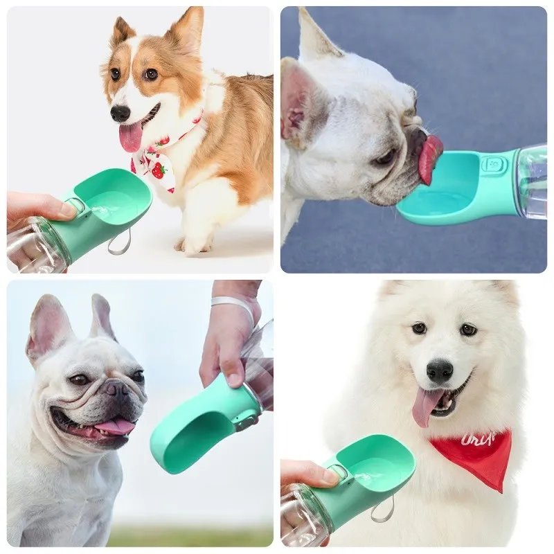Portable Dog Water Bottle Pet Drinker Leak Proof Dog Bowl Outdoor Large Small Dogs Cat Travel Drinking Bowls Water Dispenser