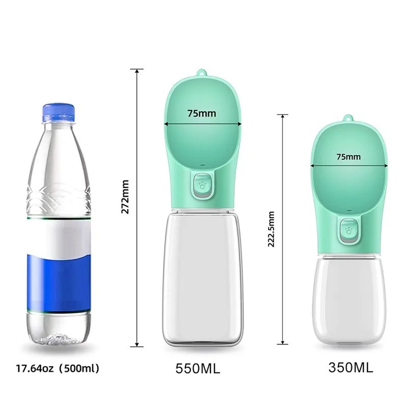 Portable Dog Water Bottle Pet Drinker Leak Proof Dog Bowl Outdoor Large Small Dogs Cat Travel Drinking Bowls Water Dispenser