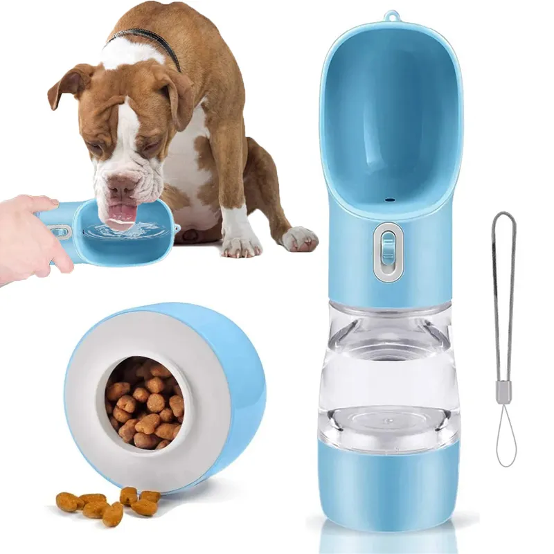 458ml Dog Water Bottle Portable Travel Pet Drinking Container Outdoor Pets Puppy Chihuahua Food Feeder Bowl Water Dispenser