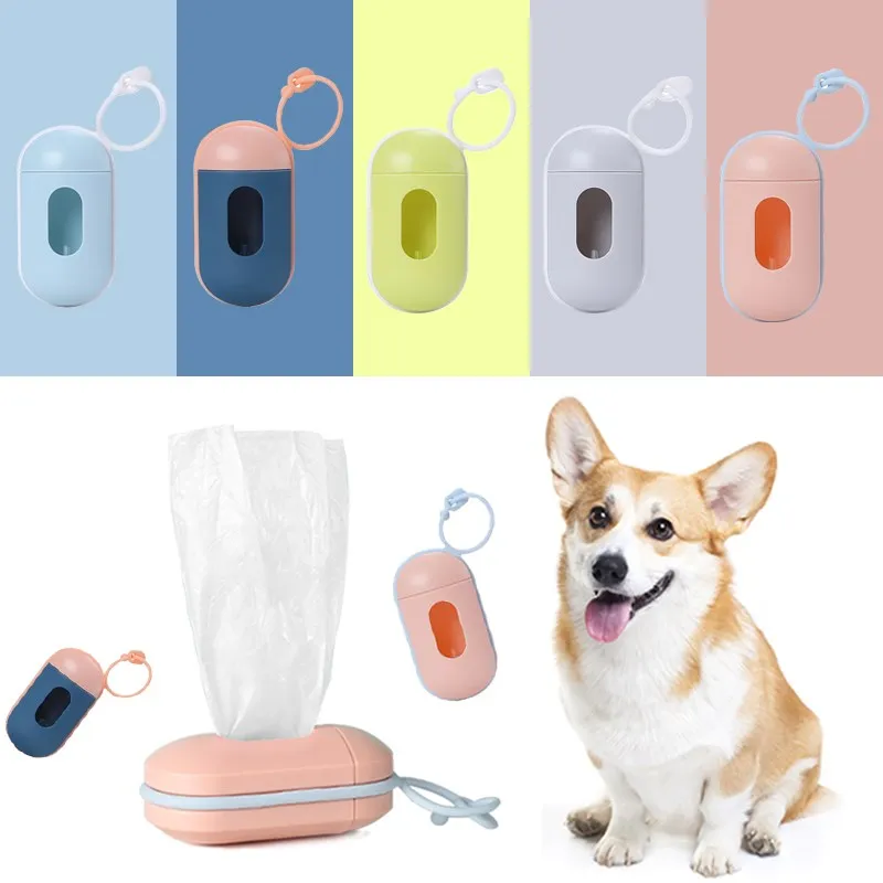 Portable Dog Poop Bags Dispenser Waste Garbage Holder Dispensers Outdoor Pets Dogs Trash Cleaning Supplies Dog Waste Poop Bags