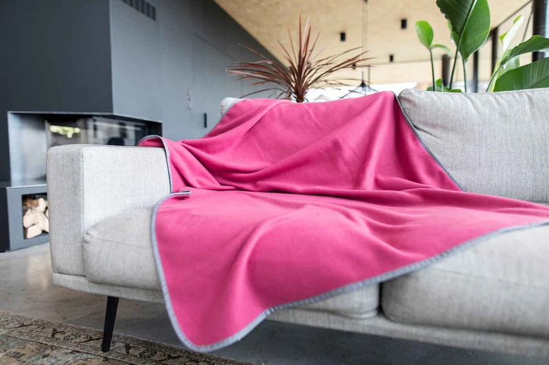 Hundedecke Schmusefleece MAGENTA, 100×140 cm