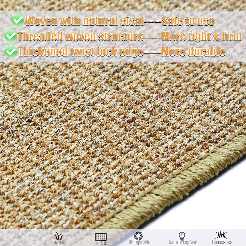 Cat Scratcher Mat for Indoor Couch Cat Scratch Sisal Mat for Cat Scratching Post Cat Scratch Protect Furniture Sofa Cat Supplies