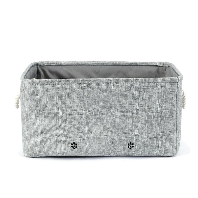 Personalized Dog Toy Basket Free Print Dog Cat Image Name Pet Storage Box for Toy Clothes Organizer Pet Dog Accessories supplies