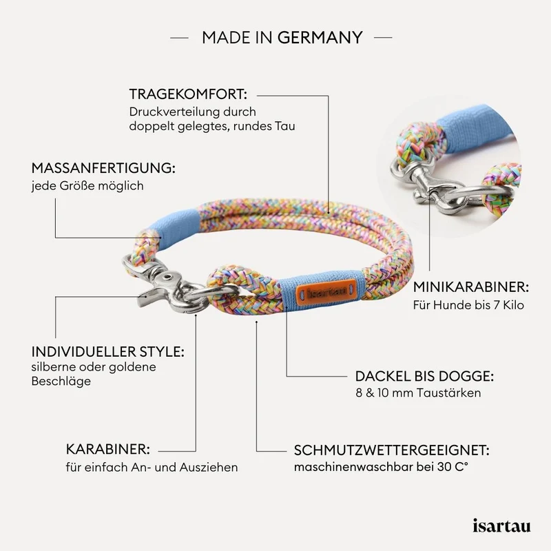 Festes Halsband Easy Summer HELLBLAU