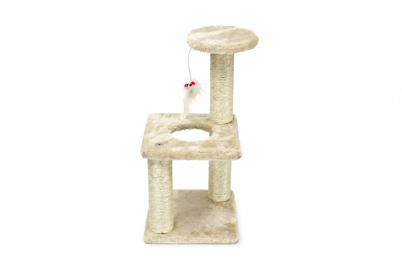 Kunert Kratzbaum beige klassisch für Katzen - 39x20x20 cm