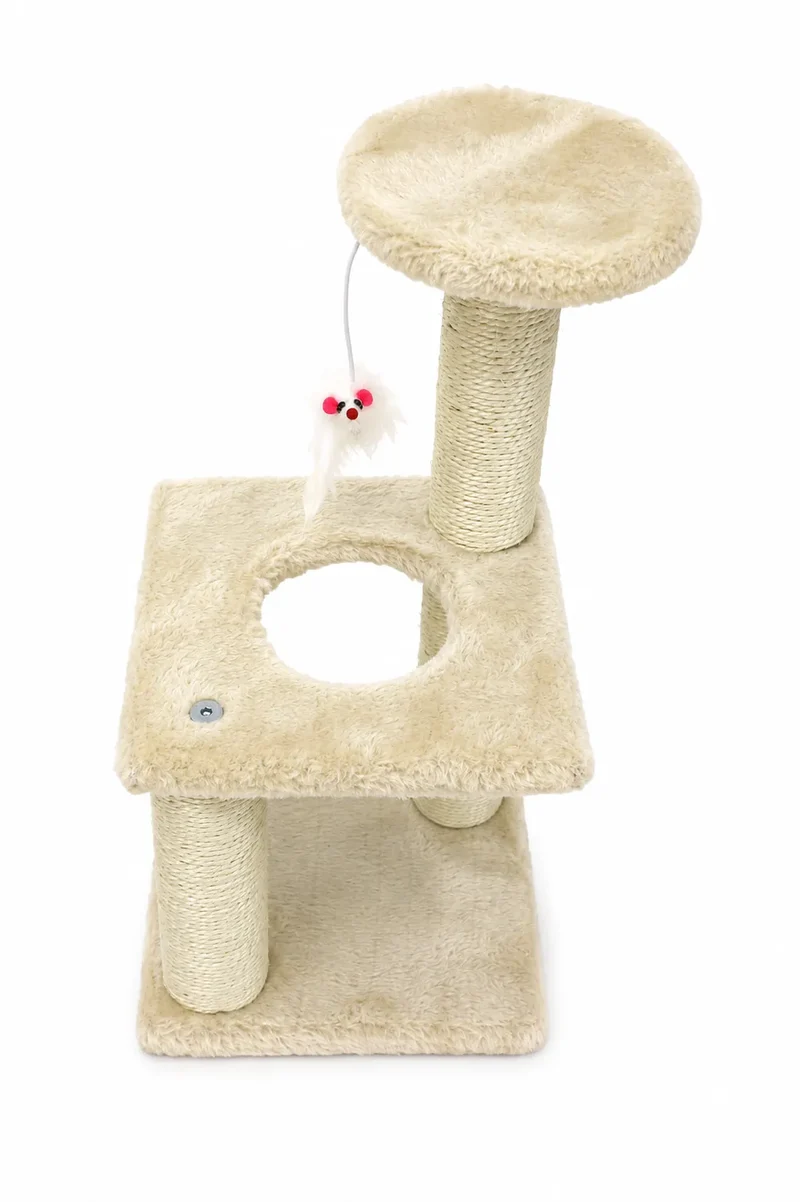 Kunert Kratzbaum beige klassisch für Katzen - 39x20x20 cm