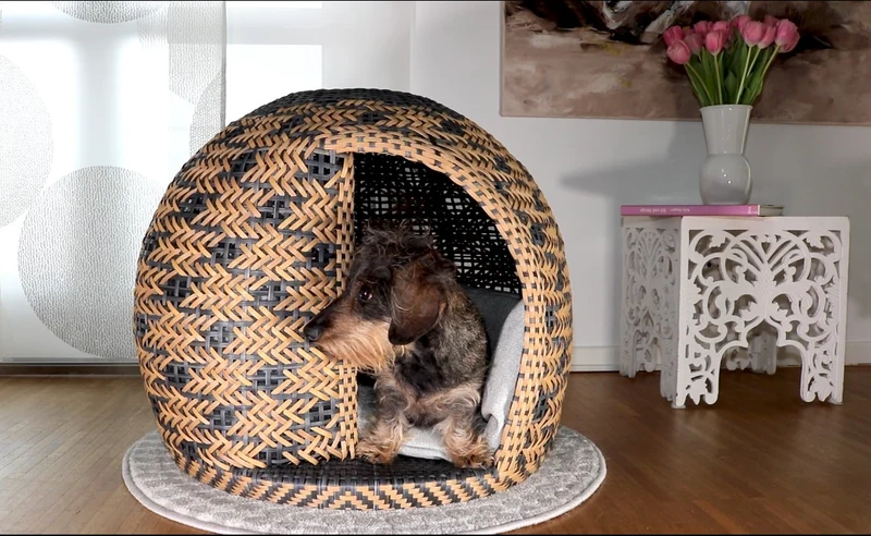 Bellfugio Luxus Hundekorb Klein | Handgefertigt & Nachhaltig
