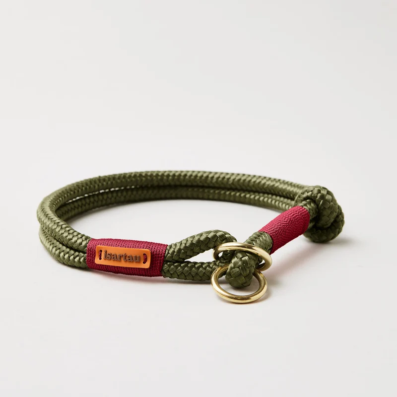 Zugstopp-Halsband Olive Grove BURGUNDER