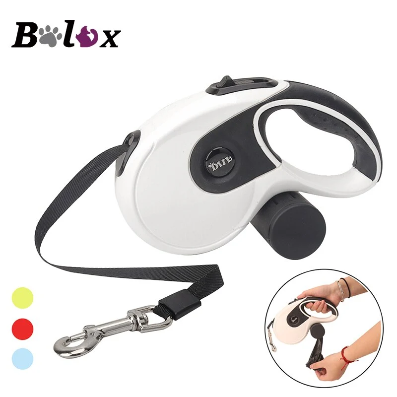 5M Retractable Dog Leashes Automatic Extending Nylon Walking Pet Dog Lead Leash