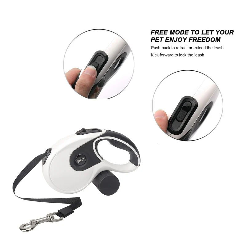 5M Retractable Dog Leashes Automatic Extending Nylon Walking Pet Dog Lead Leash