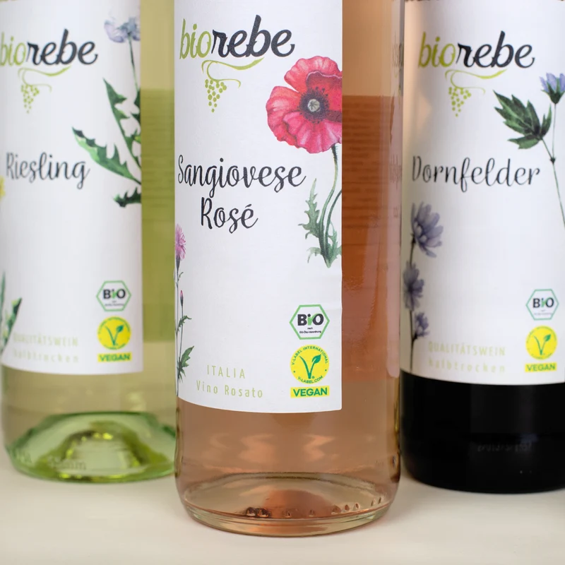 Biorebe Wein in bedruckter Holzbox zu Weihnachten | Personalisiertes Weihnachtsgeschenk