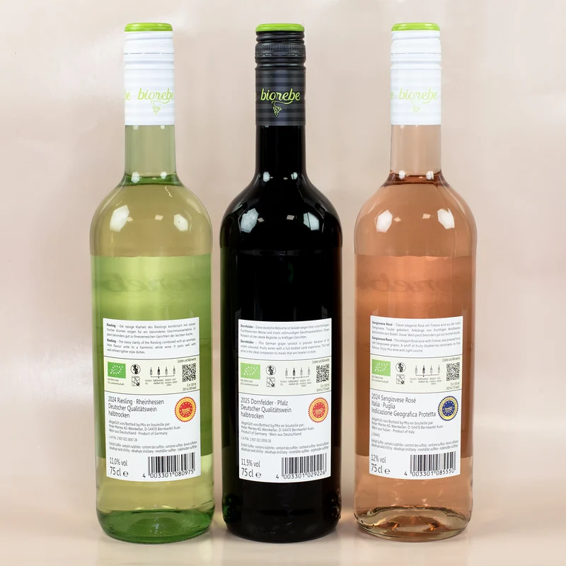 Biorebe Wein in bedruckter Holzbox zu Weihnachten | Personalisiertes Weihnachtsgeschenk