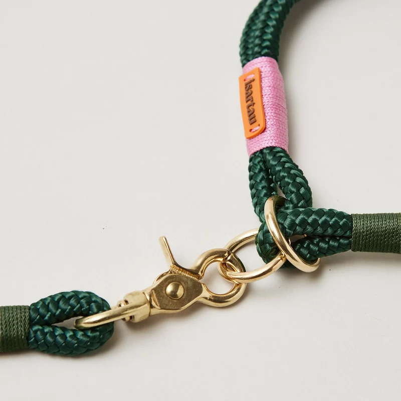 Zugstopp-Halsband Evergreen ROSE-GRÜN