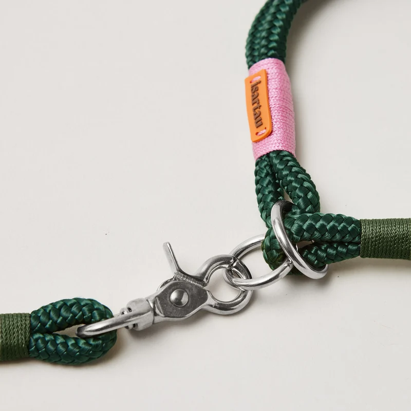 Zugstopp-Halsband Evergreen ROSE-GRÜN
