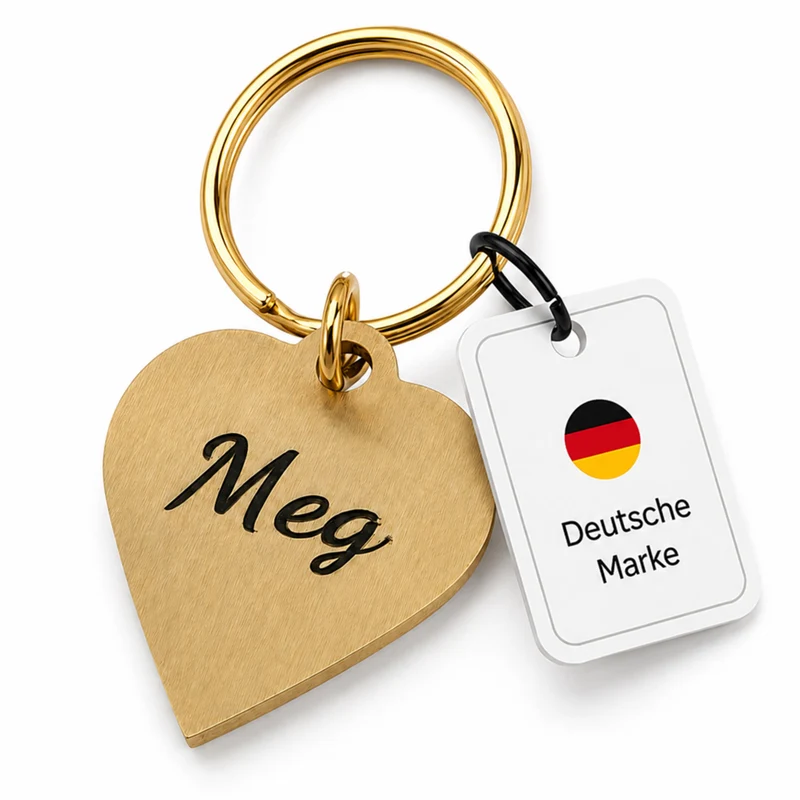 Herz Hundemarke individuell und kostenlos graviert