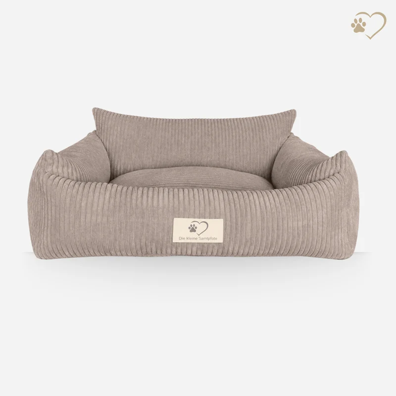 Samtpfote orthopädisches Hundebett als Sofa Cord