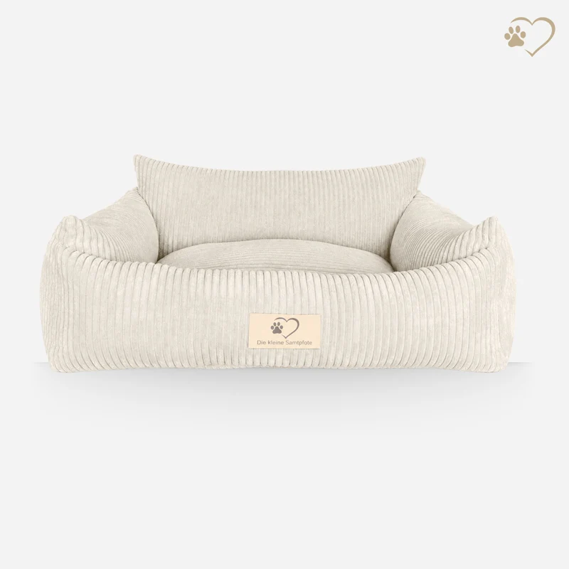 Samtpfote orthopädisches Hundebett als Sofa Cord