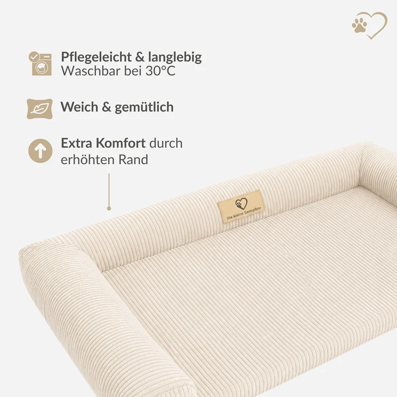 Samtpfote Hundematte Cord - 120x78x19cm