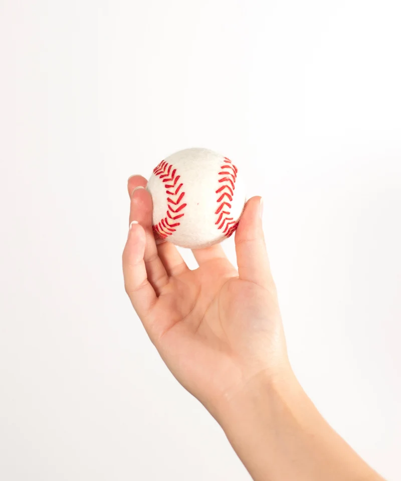 BUDDY. Hundespielzeug aus Schafwolle "Baseball"
