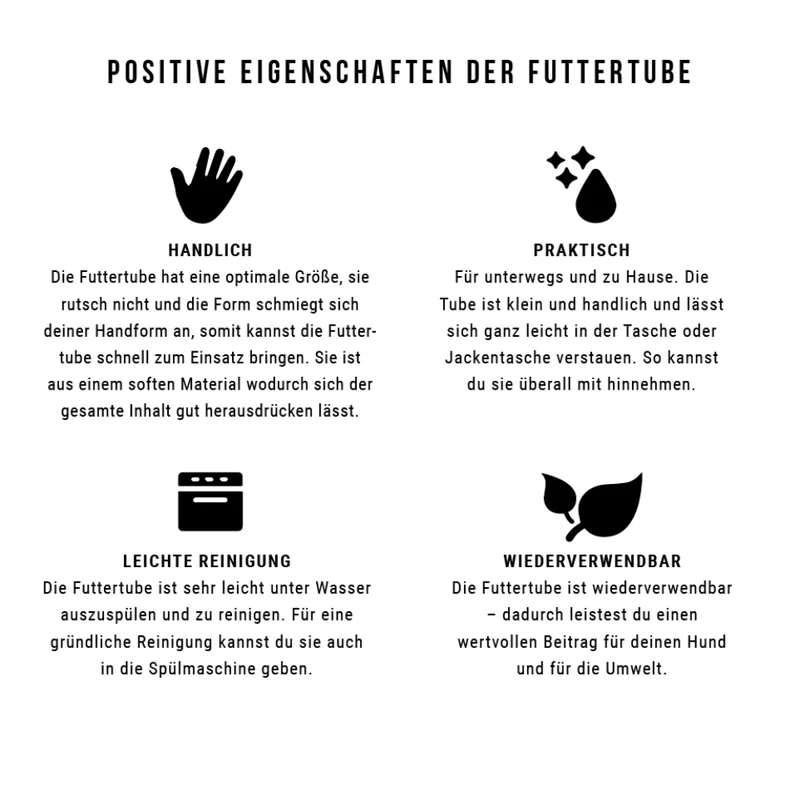 Futtertube- ideal fürs Training geeignet