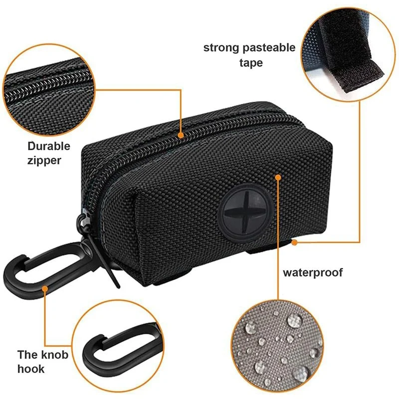 Pet Dog Poop Bag Holder Leash Attachment Mini Travel Garbage Bag