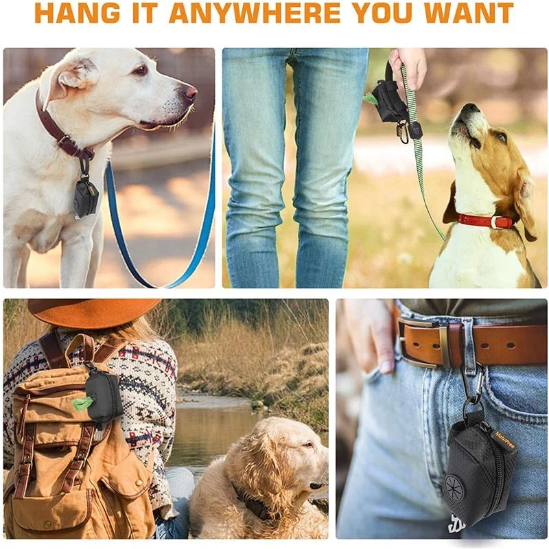 Pet Dog Poop Bag Holder Leash Attachment Mini Travel Garbage Bag