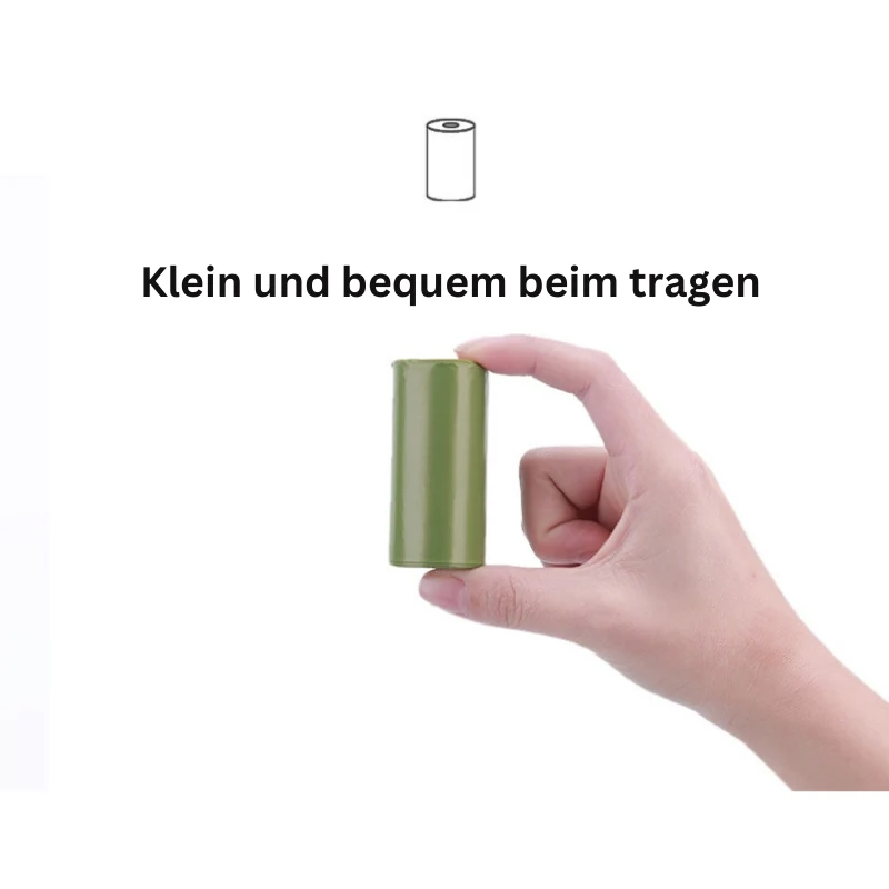 Biologisch abbaubare Hundekotbeutel (mit Spender)