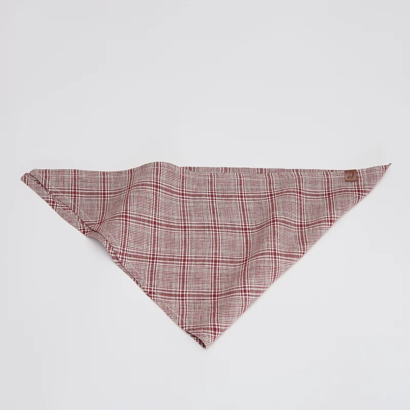 Hundehalstuch Bandana Check Red - Light Green