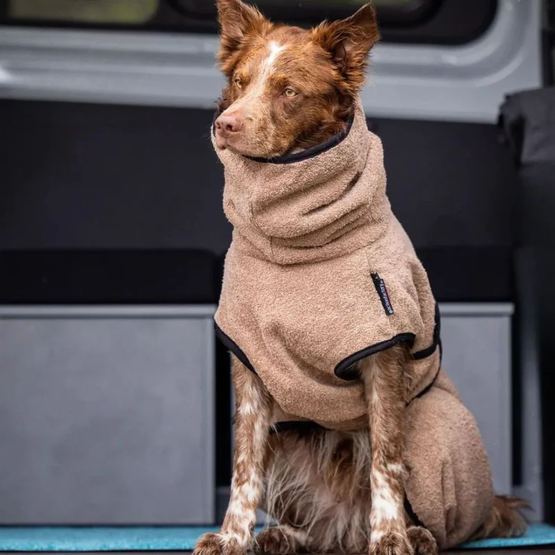Hundebademantel Coffee