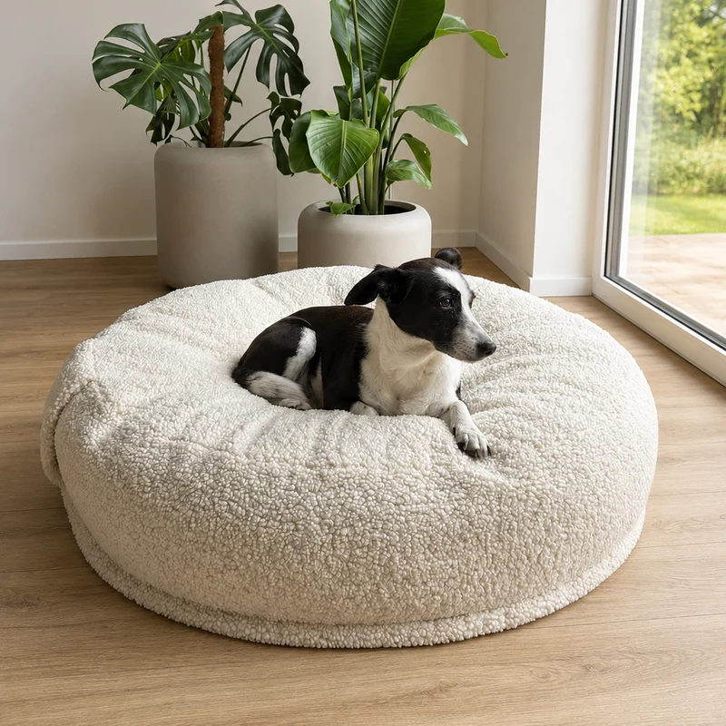 Samtpfote orthopädisches Hundekissen Donut Teddy