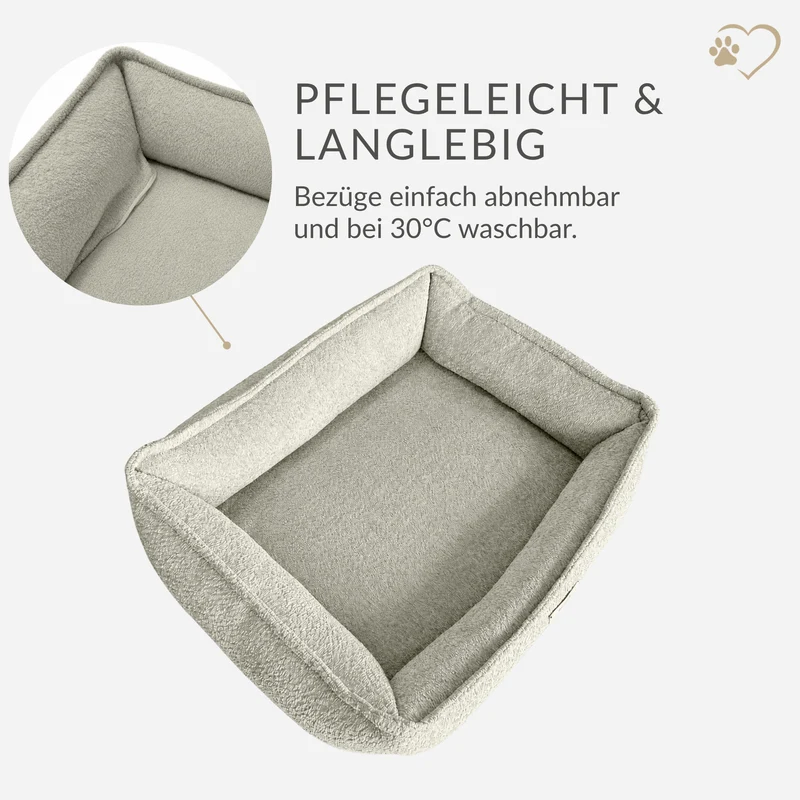 Samtpfote orthopädisches Hundebett Bouclé