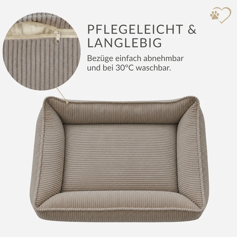 Samtpfote orthopädisches Hundebett Cord
