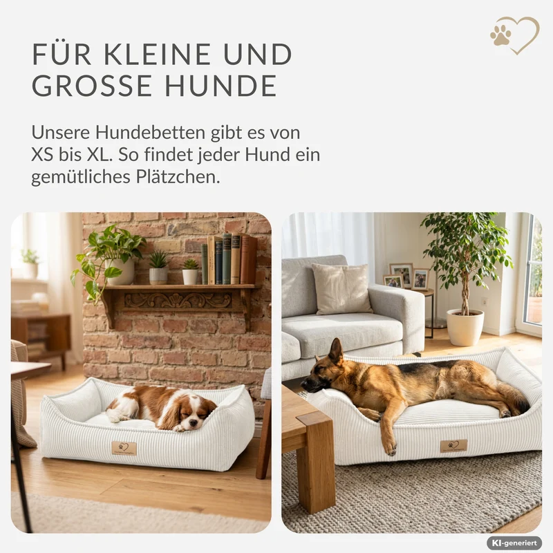 Samtpfote orthopädisches Hundebett Cord