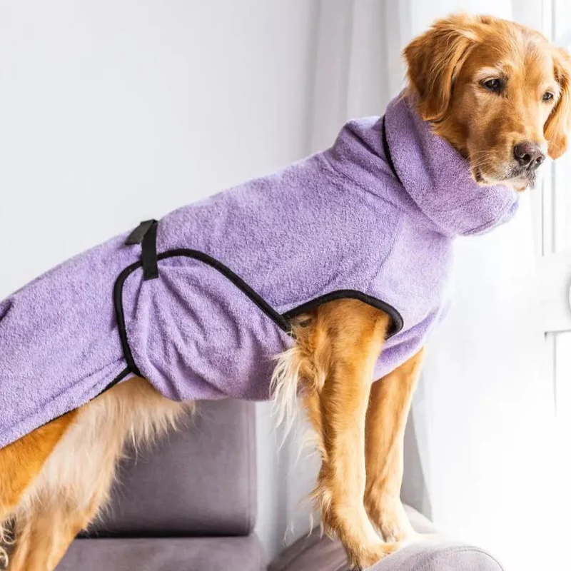 Hundebademantel Lavendel