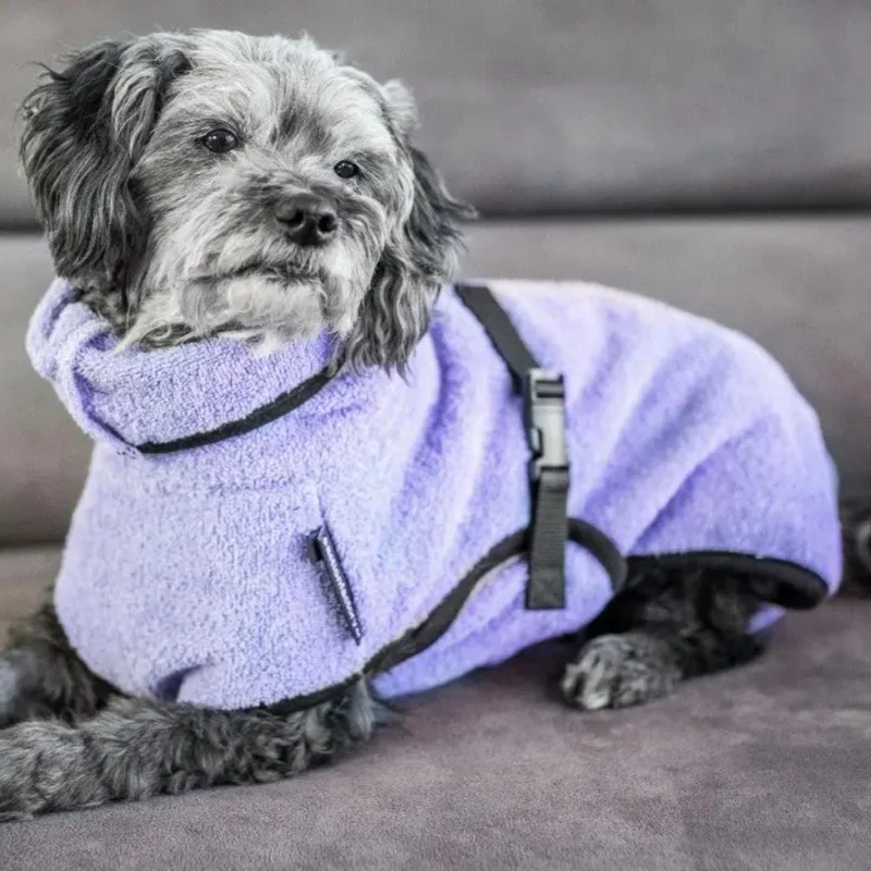 Hundebademantel Lavendel