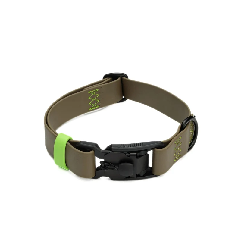 Hundehalsband BioThane Ipanema - Olive-Neon Green