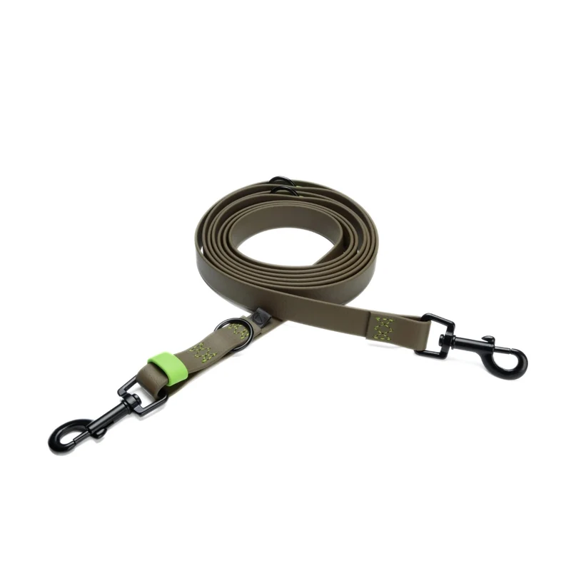 Hundeleine BioThane Ipanema - Olive-Neon Green