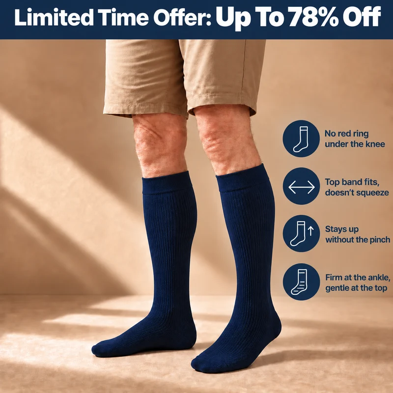 CosyCare® Light Legs Compression Socks Bovenkant knelt