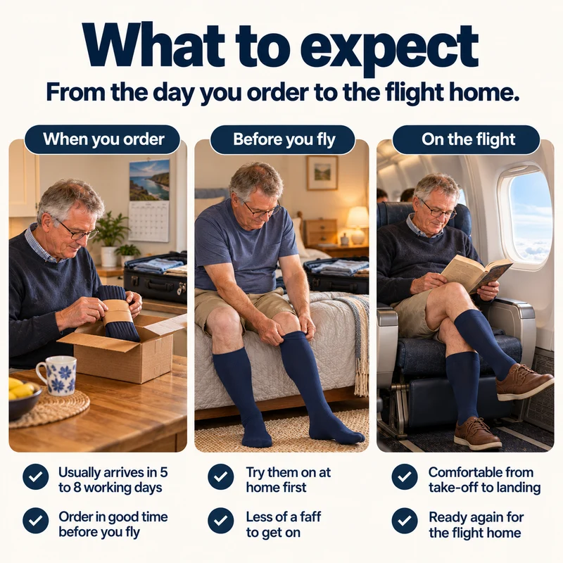 CosyCare® Light Legs Compression Socks vlucht op komst