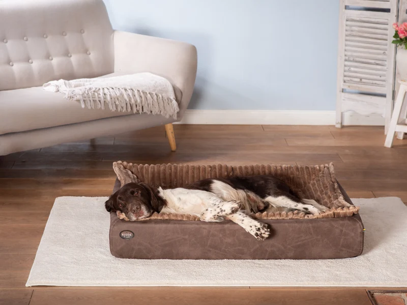 SABRO Hundebett KUDDE veganes Wildleder