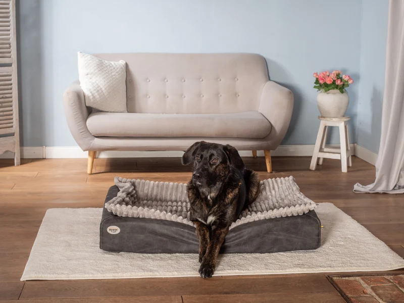 SABRO Hundebett KUDDE veganes Wildleder