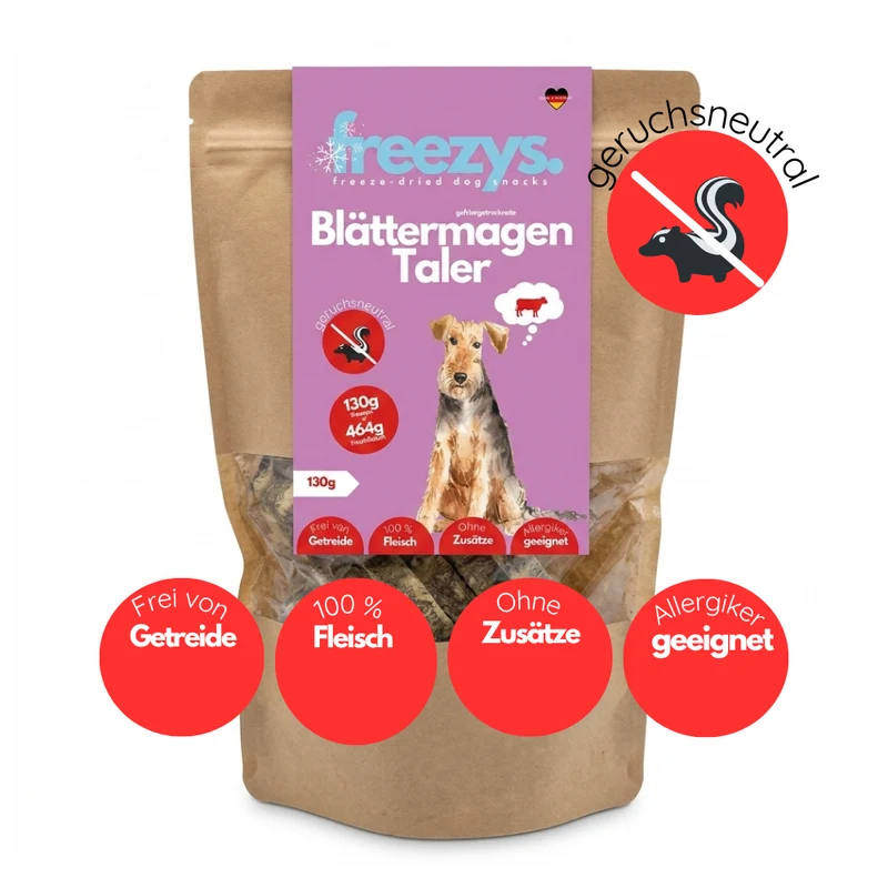 Kausnack Gefriergetrocknete Blättermagen Taler, 130g