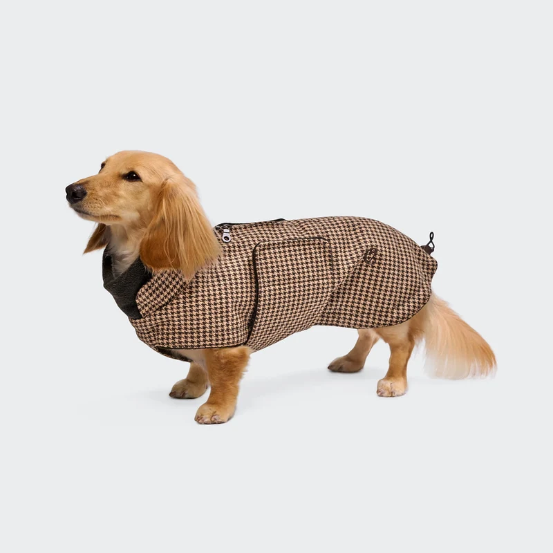 Hundemantel Dackel Brooklyn Hahnentritt