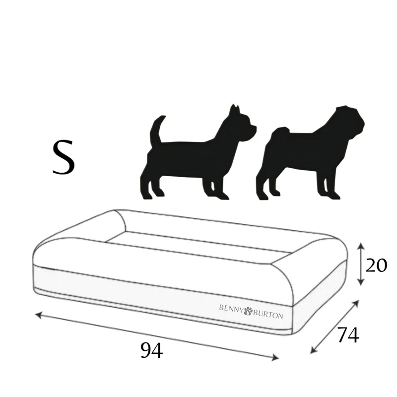 Hundebett Barklay Größe S mit Boucèbezug