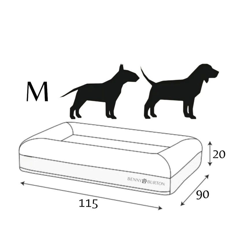 Hundebett Barklay Größe M mit Bouclébezug