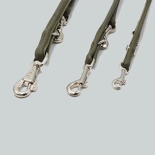 Lederleine rundgenäht khaki