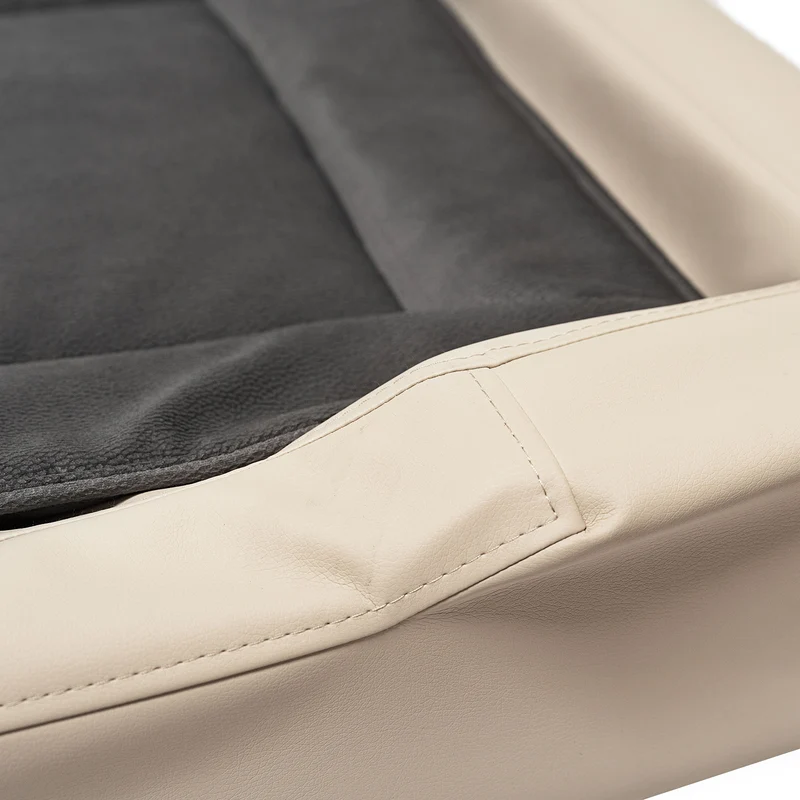 Pfotenruhe Hundebett + Anti-Haar Decke Ella – Beige/Anthrazit
