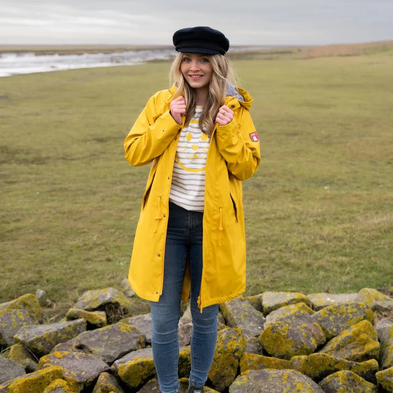 Traveby Damen Regenjacke Friesennerz Gelb