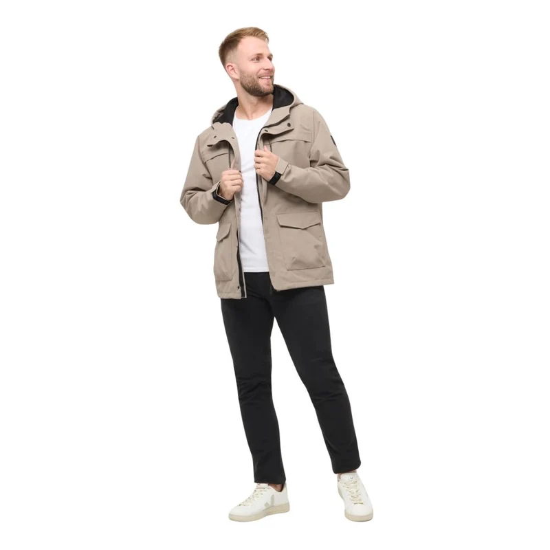 Phoeby Dog Herren Regenjacke Cobblestone Jet Black
